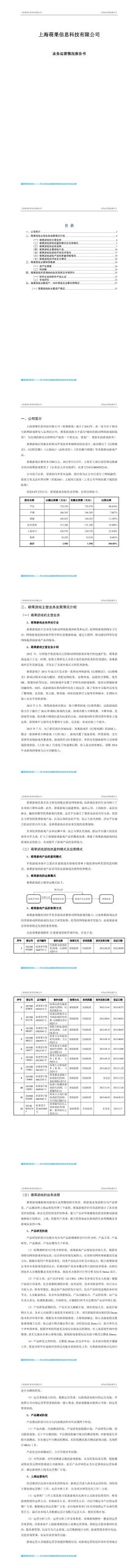 上海萌果信息科技有限公司项目运营报告